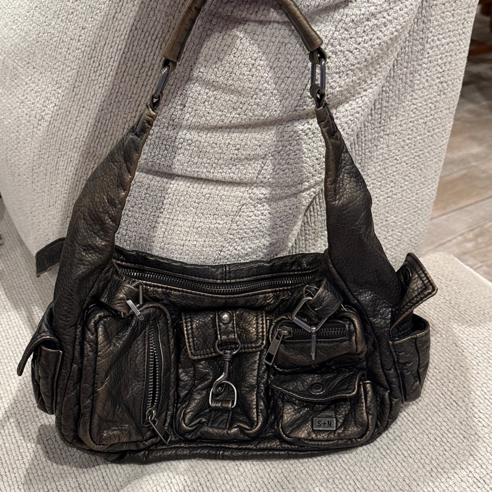 Urban Outfitters Silence & Noise Emily Washed Faux Leather shoulder bag